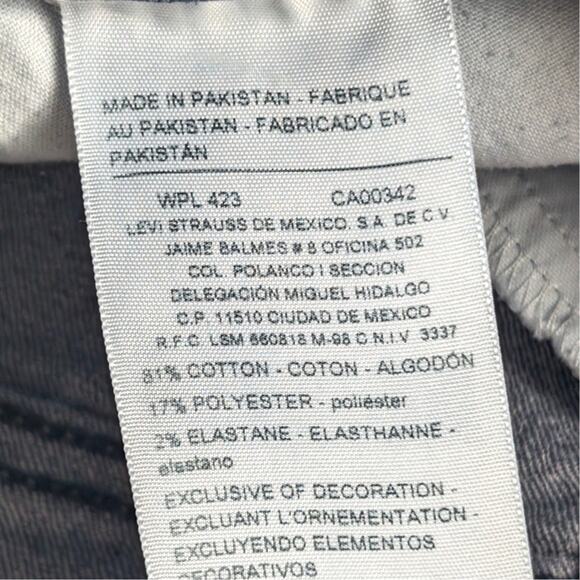 Levi Strauss Signature 32x28 Womens Straight Leg Jeans Blue Stretch Denim - Picture 4 of 4